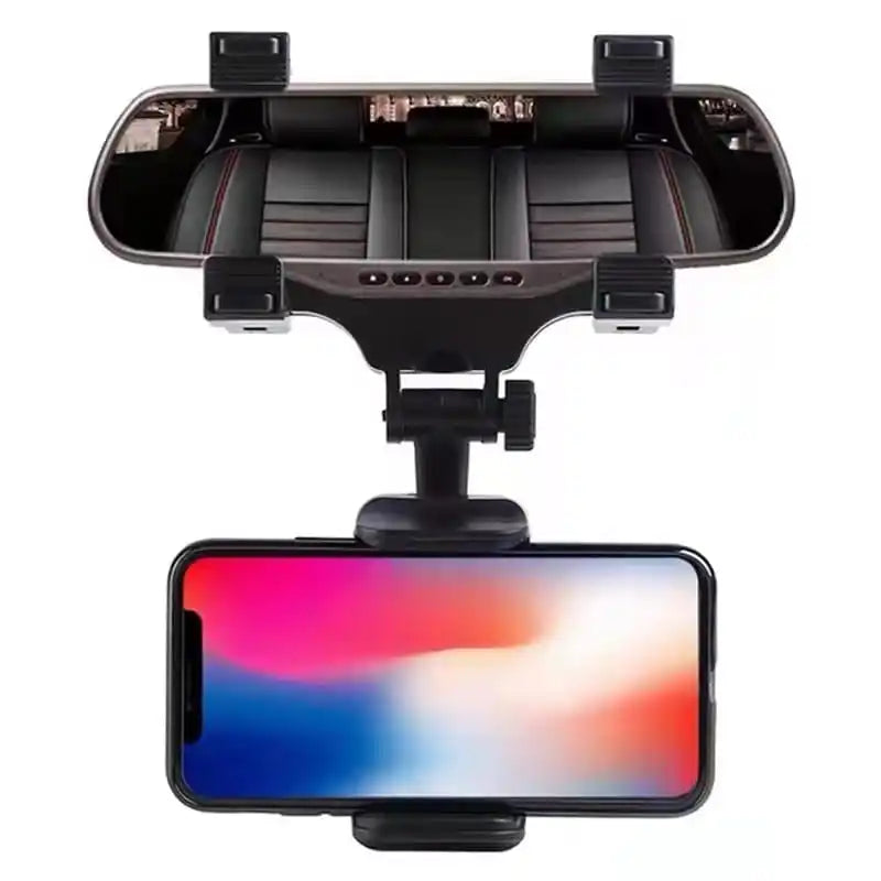 Suporte celular veicular automativo encaixe no retrovisor carro caminhão Gps 360°