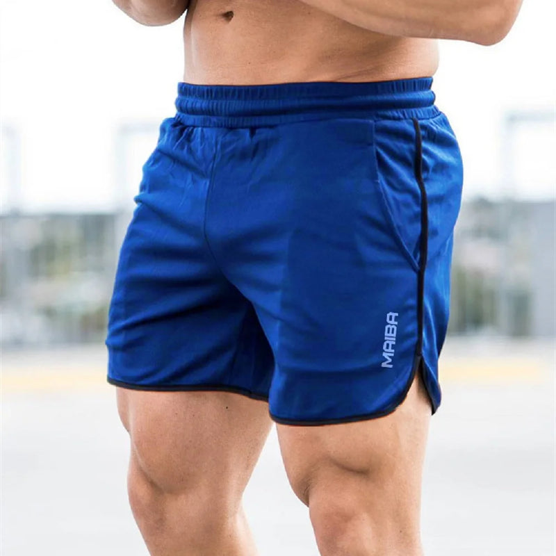 Calções de musculação fitness masculino, treino de ginástica masculino, malha respirável, roupa esportiva de secagem rápida, jogger praia calças curtas, verão, novo