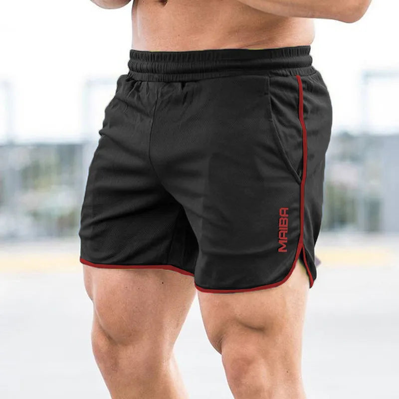 Calções de musculação fitness masculino, treino de ginástica masculino, malha respirável, roupa esportiva de secagem rápida, jogger praia calças curtas, verão, novo